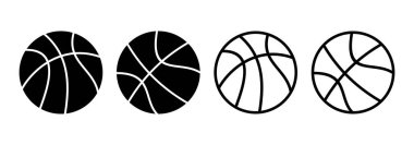 Basketbol ikonu logosu tasarımı. Basketbol tabelası ve sembol