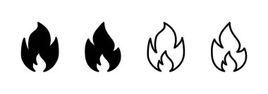 Ateş simgesi logosu tasarımı. ateş işareti ve sembol