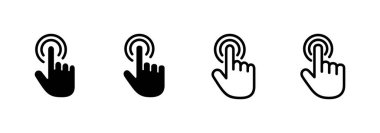 El imleç simgesi logosu tasarımı. İmleç işareti ve sembol. el imleç simgesi clik