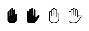 El simgesi logosu tasarımı. El işareti ve sembol. Avuç