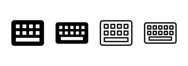 Klavye simgesi logosu tasarımı. Klavye işareti ve simgesi