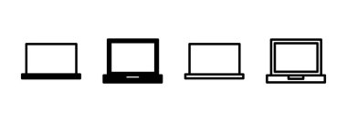 Laptop simge logosu tasarımı. bilgisayar işareti ve sembol