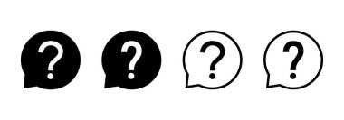 Soru simgesi logo tasarımı. soru işareti ve sembol