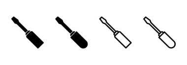 Tornavida simgesi logosu tasarımı. araç işareti ve sembol