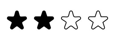 Yıldız simgesi logosu tasarımı. Reyting işareti ve sembol. favori yıldız simgesi