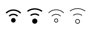 Wifi simgesi logo tasarımı. İşaret işareti ve sembol. Kablosuz simge