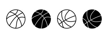 Basketbol ikonu vektörü. Basketbol tabelası ve sembol