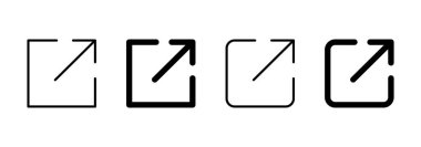 Dış bağlantı simgesi vektörü. bağlantı işareti ve sembol. hiper bağlantı sembolü