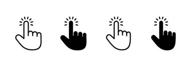 El imleç simgesi vektörü. İmleç işareti ve sembol. el imleç simgesi clik