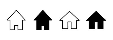 Ev ikonu vektörü. Ev işareti ve sembol