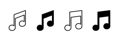 Müzik ikonu vektörü. nota işareti ve sembol