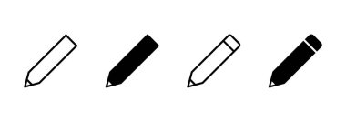 Kalem simgesi vektörü. Kalem işareti ve sembol. Simge vektörünü düzenle