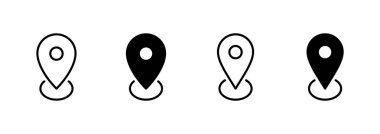 Pin simgesi vektörü. Yer işareti ve sembol. hedef simgesi. harita iğnesi