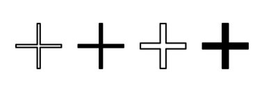 Artı simge vektörü. Artı işareti ve sembol ekle