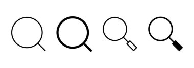 Simge vektörünü ara. Büyüteç işareti ve sembolü ara