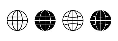 Web simgesi vektörü. Web tabelalarına ve sembollere git. Web tıklama simgesi. Genel arama simgesi