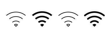 Wifi simge vektörü. İşaret işareti ve sembol. Kablosuz simge