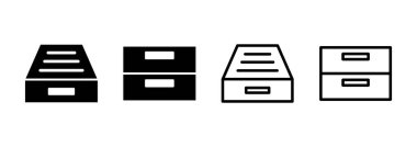 Dizin simgesi logo tasarımını arşivle. Belge vektör simgesi. Depolama simgesini arşivle.