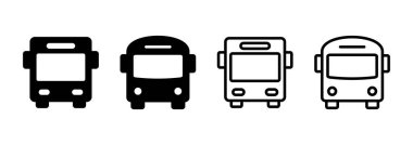 Otobüs simgesi logosu tasarımı. otobüs işareti ve sembol