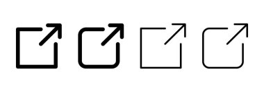 Dış bağlantı simgesi logo tasarımı. bağlantı işareti ve sembol. hiper bağlantı sembolü