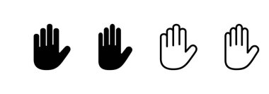 El simgesi logosu tasarımı. El işareti ve sembol. Avuç