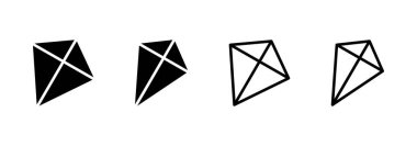 Kite simgesi logo tasarımı. Uçurtma işareti ve sembol