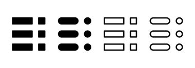 Menü simgesi logosu tasarımı. Web menü işareti ve sembol. Hamburger menüsü sembolü