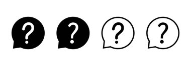 Soru simgesi logo tasarımı. soru işareti ve sembol