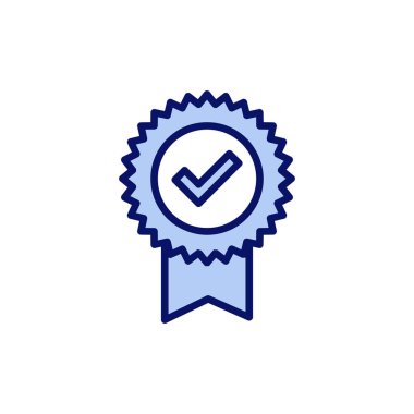 Onaylanmış simge vektörü. Onaylanmış Madalya Simgesi