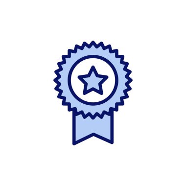 Rozet simgesi vektörü. Ödül ikon vektörü. İşaret ve sembollere ulaşın. Damga