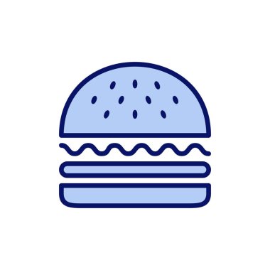 Burger ikon vektörü. Hamburger ve sembol. hamburger