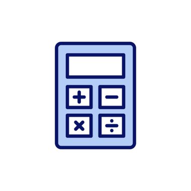 Hesap makinesi ikon vektörü. Hesap makinesi işareti ve simgesi.