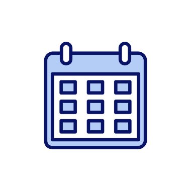 Takvim simgesi vektörü. Takvim işareti ve sembol. Simge simgesini ayarla