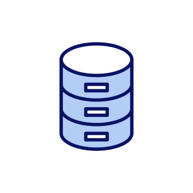 Veritabanı simge vektörü. veritabanı işareti ve sembolü