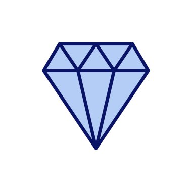 Elmas ikon vektörü. Elmas taşları işareti ve sembolü