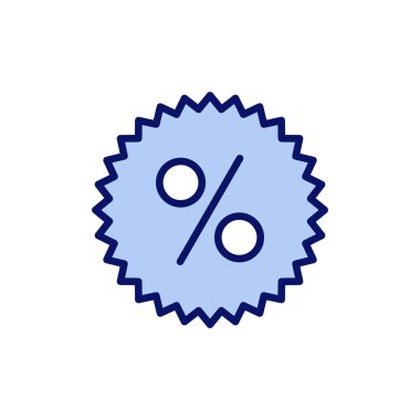 İndirimli simge vektörü. İndirim etiketi ve sembolü