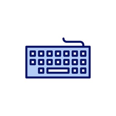 Klavye simgesi vektörü. Klavye işareti ve simgesi