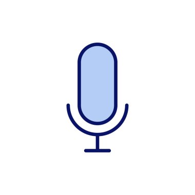 Mikrofon ikon vektörü. Karaoke işareti ve sembol