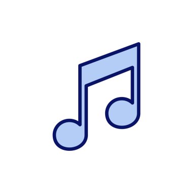 Müzik ikonu vektörü. nota işareti ve sembol