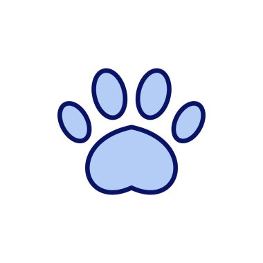 Pençe simgesi vektörü. Pençe izi ve sembol. köpek ya da kedi pençesi