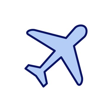 Düzlem simgesi vektörü. Uçak işareti ve sembol. Uçuş taşıma sembolü. Seyahat işareti. uçak.