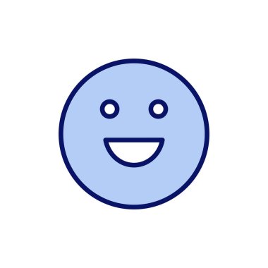 Gülümse ikon vektörü. Gülümseme simgesi. Geribildirim işareti ve sembol