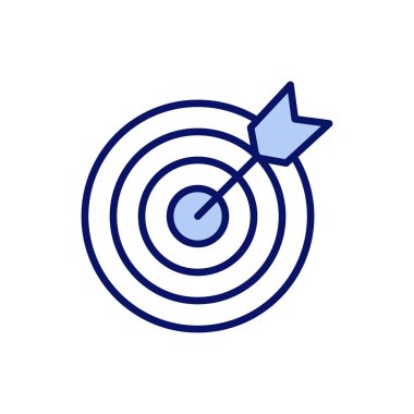 Hedef ikon vektörü. hedef simge vektörü. hedef pazarlama işareti ve sembol