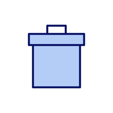 Çöp simgesi vektörü. Çöp kutusu simgesi. İşareti ve sembolü sil.