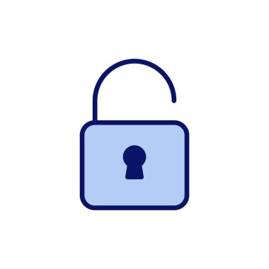 Simge vektörünü aç. İşaret ve sembolün kilidini aç. Kilitlenmemiş asma kilit simgesi