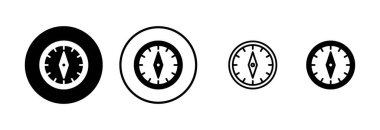 Pusula simgesi logosu tasarımı. ok pusula simgesi işareti ve sembolü