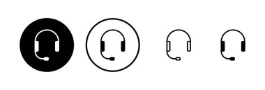 Kulaklık simgesi logosu tasarımı. İmza ve sembol.