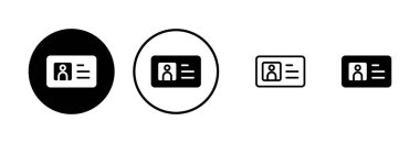 Lisans simgesi logo tasarımı. Kimlik kartı simgesi. Sürücü ehliyeti, personel kimlik kartı 