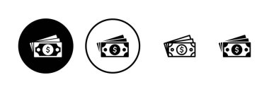 Para simgesi logosu tasarımı. Para işareti ve sembol