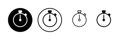 Kronometre simgesi logosu tasarımı. Zamanlayıcı işareti ve sembol. Geri sayım simgesi. Zaman Dönemi